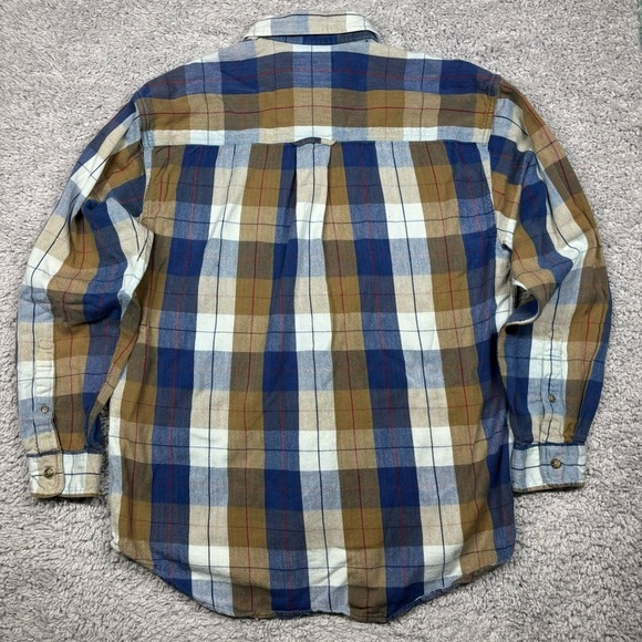 Eddie Bauer Shirt Mens Medium Button Up Plaid Flannel Classic Casual Country - Picture 3 of 3